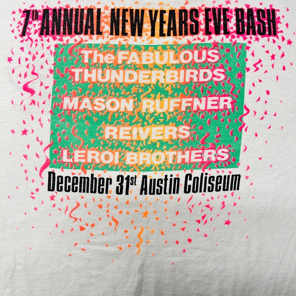 Vintage Concert shirt featuring Fabulous Thunderbirds. Austin, Tx. NYE show.